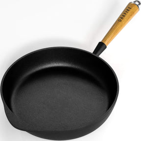 Oakfire Schmorpfanne Gusseisen 28 cm Induktion Pfanne Gusseisern Bratpfanne mit Non-Stick Patina